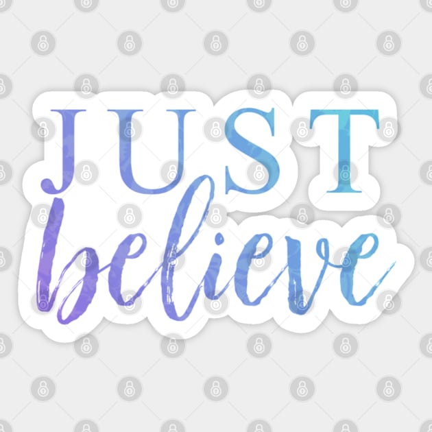 Just Believe Pastel Damask Sticker by broadwaygurl18